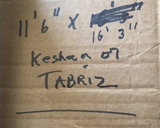 Keshan or Tabriz Rug Sizes; see next pictures