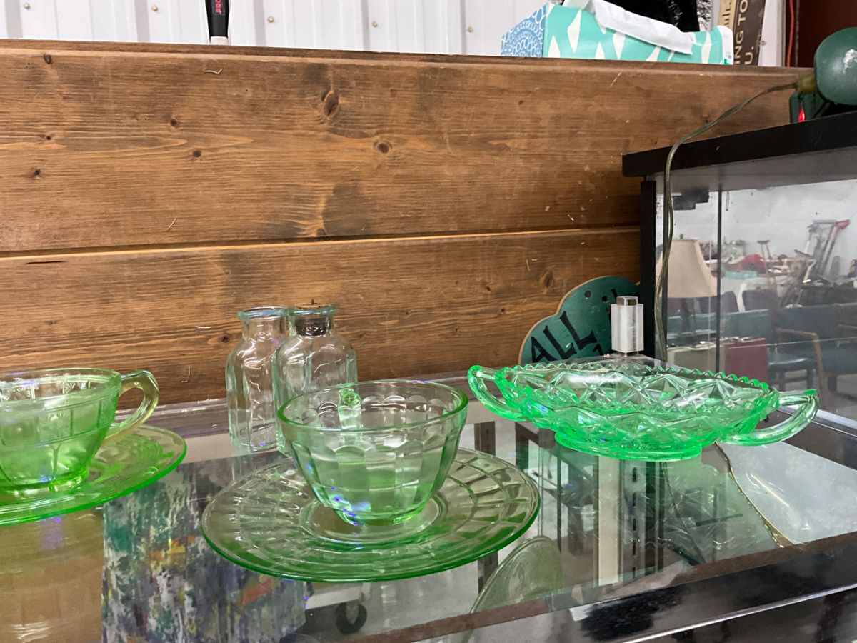 Green Uranium Glass Items
