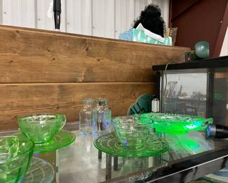 Green Uranium Glass Items