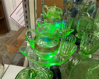 Green Uranium Glass Items