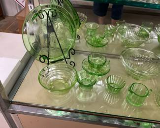 Green Uranium Glass Items