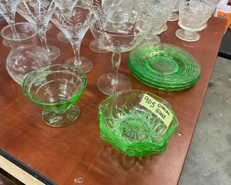 Green Uranium Glass Items