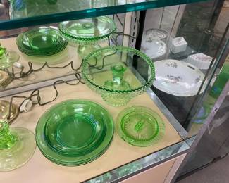 Green Uranium Glass Items