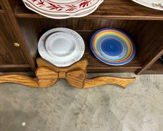 Wood Bow Wall Decor - Corelle Apricot Grove Plates - Rondo Tabletops Rainbow Dinner Plate