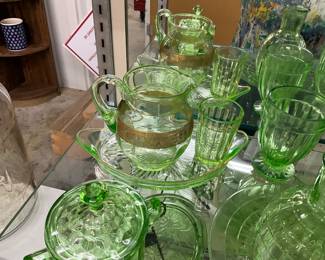 Green Uranium Glass Items