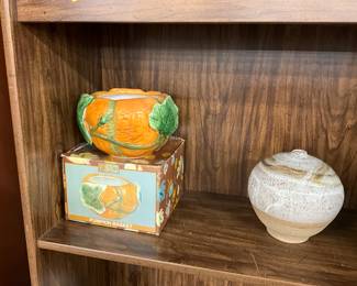 Ceramic Pumpkin Bowl - Tom Turner Studio Art Pottery Sea Urchin Vase