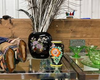 Oriental Black Vases