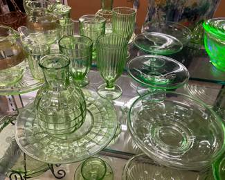 Green Uranium Glass Items
