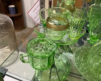 Green Uranium Glass Items