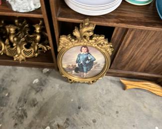 Framed Blue Bow Print