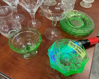 Green Uranium Glass Items