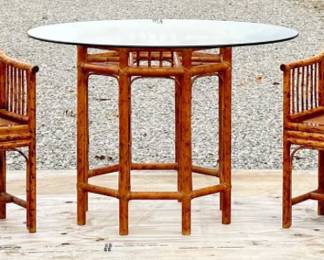 Vintage Brighton Table with glass - chairs sold