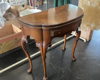 antique flip top table- project 