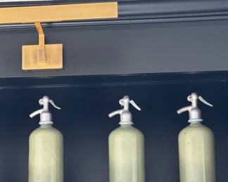 Vintage Seltzer bottles - green 