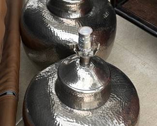 hammered silver lamps 