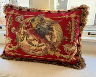 Antique Aubusson pillow 