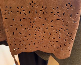 Vintage Isaac Mizahi leather skirt