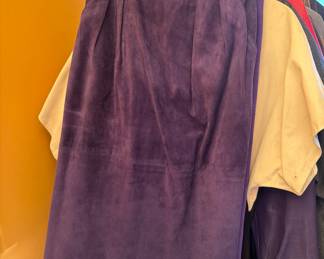 Vintage Purple Leather Skirt 