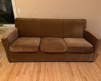 Soft Velvet brown room and board sofa