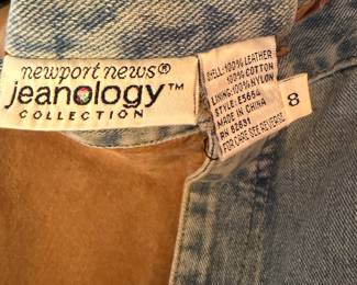 Jeanology Jean and suede skirt