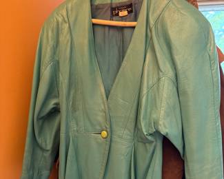Green Leather Jacket Size Small by Phoenix