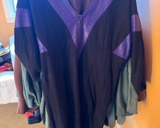 Purple Suede and Leather Dress