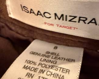 Vintage Isaac Mizahi leather skirt