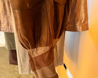 Vinatge Jacques Patou suede and leather pants