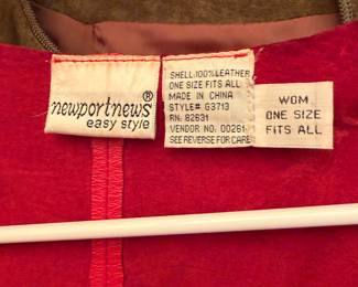 Newport News red Leather Shawl