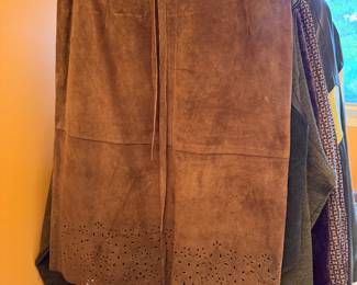 Vintage Isaac Mizahi leather skirt