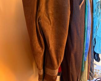 Jacques Patou Suede and Leather Pants