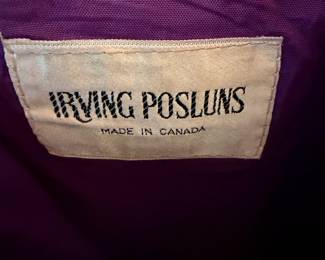 Irving Posluns Vintage Purple Suede Skirt