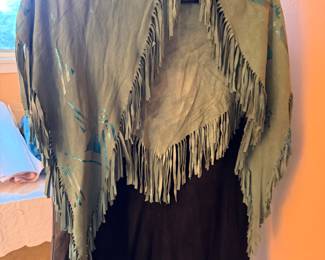 Osuna Suede Skirt, top and shawl