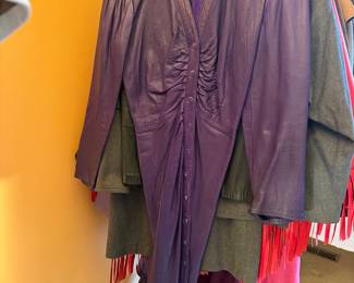 North Beach Leather Purple Dress