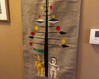 Navajo Adam and Eve tapestry 