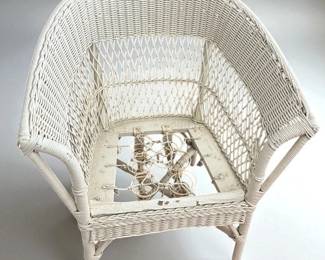 Vintage Bar Harbor Wicker Chair