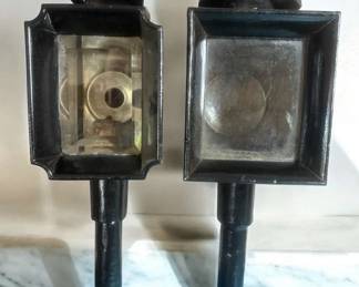 Antique Oil Carriage Lights By Northern Steel Hardware, Glasgow