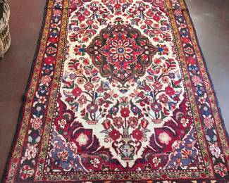 Vintage Wool Sarouk Persian Rug