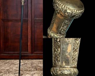 Antique 1887 RFS Co Gold Filled Swagger Knob Stick Cane