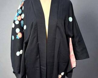 Floral Silk Short Kimono Or Haori