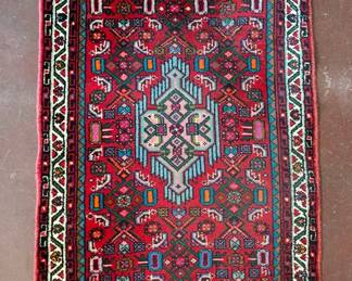 Vintage Persian Cotton And Wool Rug
