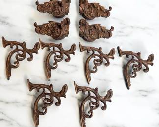 Antique Victorian Curtain Rod Holder Brackets