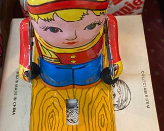 Mind-up Tin Litho Ski Figure