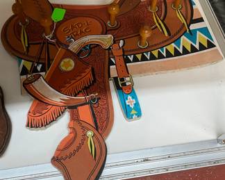 Vintage Western Saddle Wall Rack