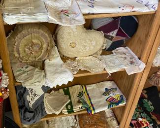 Assorted Linens and Table Covers (Hand Embroidered)