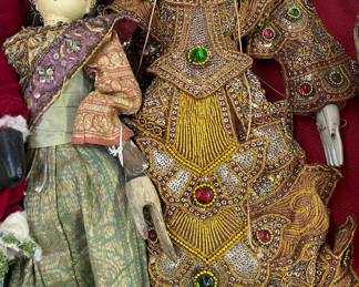 Pair of Large Siamese Marionettes