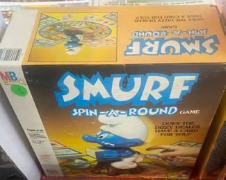 Milton Bradley Smurf Spin-A-Round Game