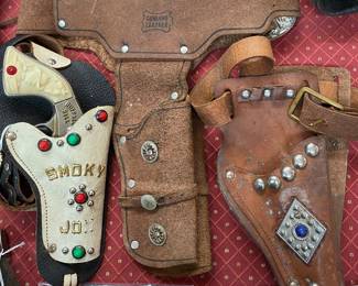 Assorted cap Guns and Holsters