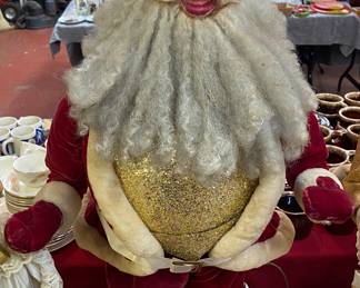 Large Vintage Animated Gale Santas (Red and Gold)