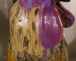 Large Claude Miller Pottery Rooster